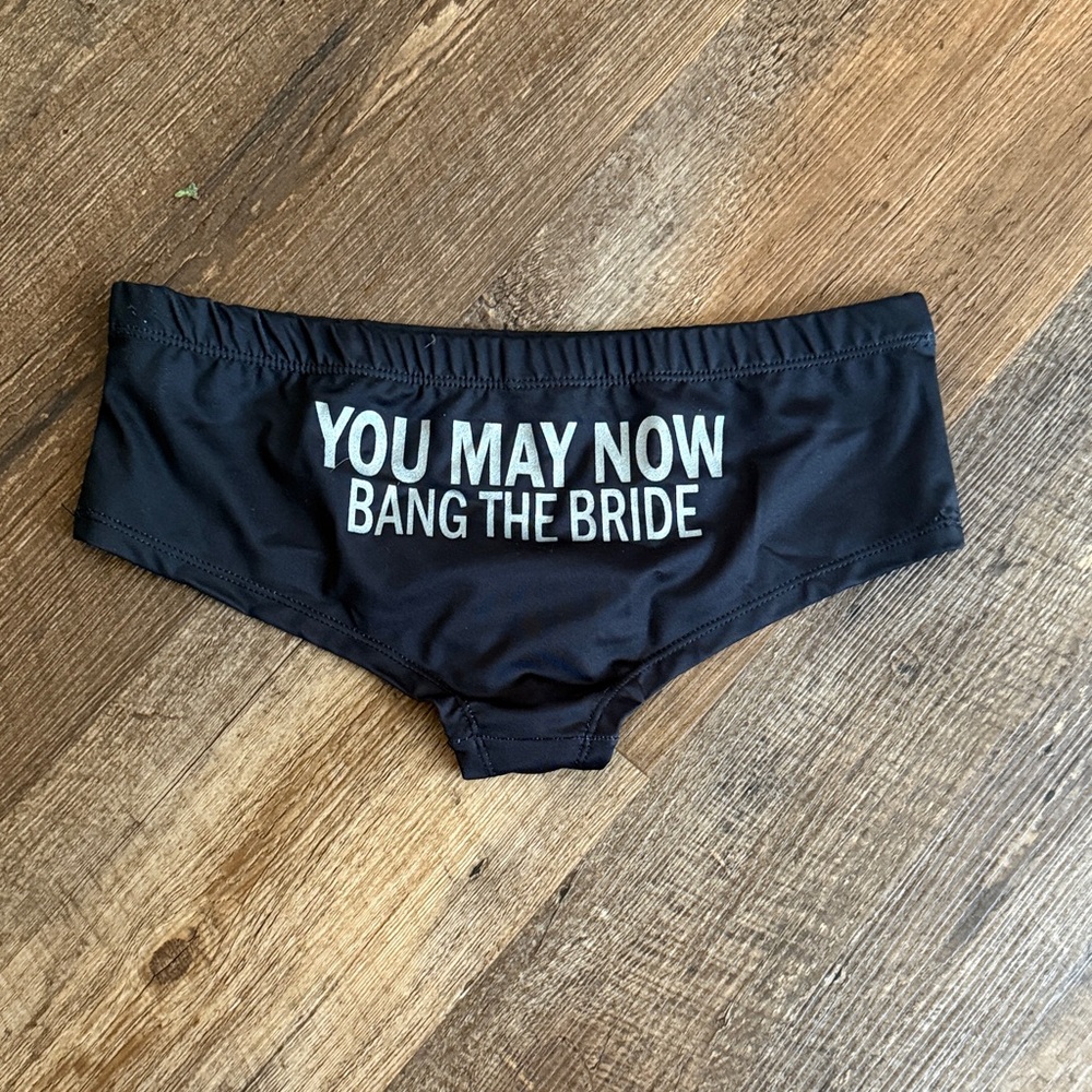 Black Bridal Themed underwear SZ MED Bottoms